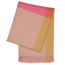 Load image into Gallery viewer, Colour Block Blanket - pink/beige
