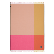Load image into Gallery viewer, Colour Block Blanket - pink/beige
