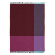 Load image into Gallery viewer, Colour Block Blanket - blau/bordeaux
