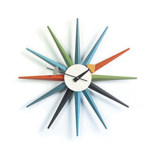 Lade das Bild in den Galerie-Viewer, Sunburst Clock - mehrfarbig

