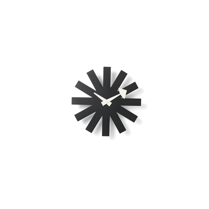 Asterisk Clock - schwarz